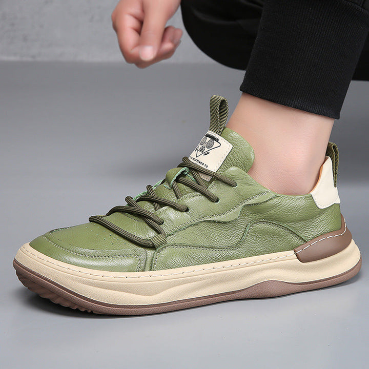 Men's Green Luxury Sneakers, ultimate comfort and style for everyday walking.