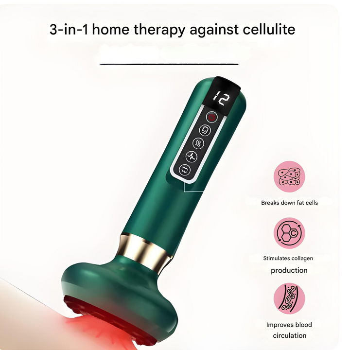 Advanced cupping massager to target cellulite and promote skin firmness & health.