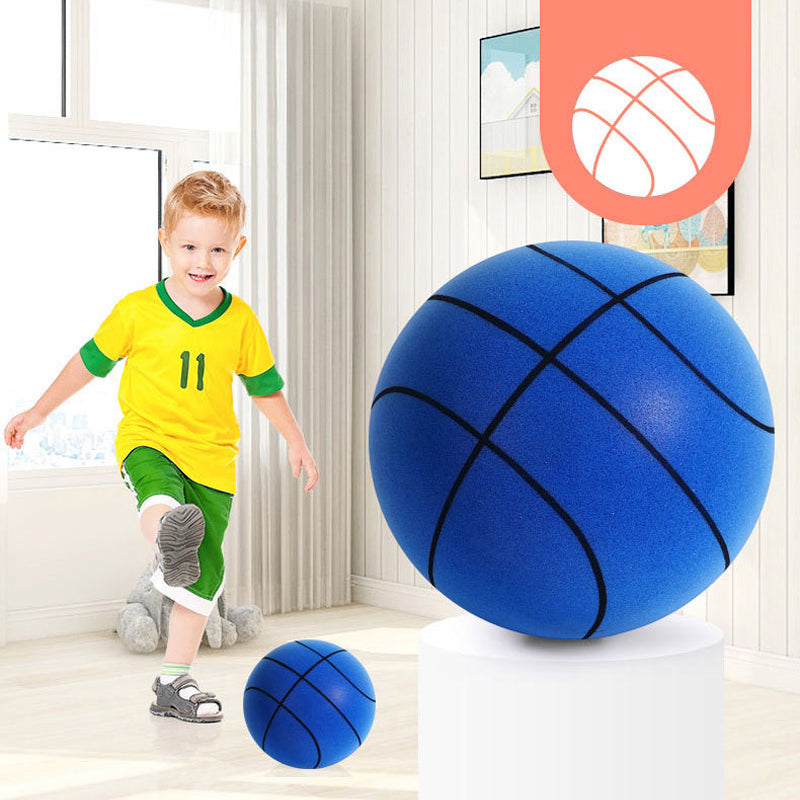 Quiet play foam basketball for kids, green & yellow, ideal for indoor sports activities