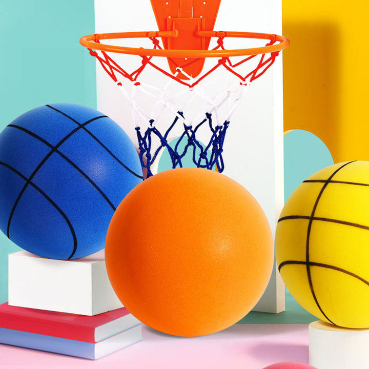 Silento green foam basketball, soft and silent, suitable for children's indoor games