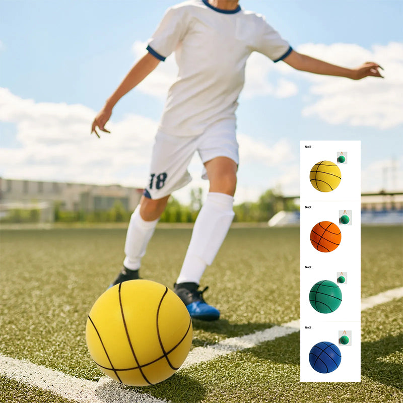 Kids' green foam basketball for quiet play, a soft and safe silent toy ball