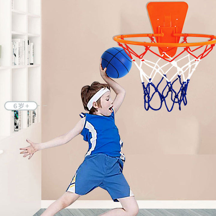 Kids' quiet play green foam basketball, soft and silent toy ball for indoor sports