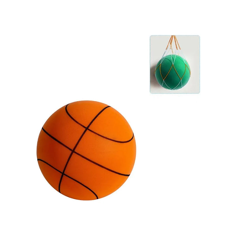Children's green foam basketball for quiet indoor play, a silent and safe toy ball