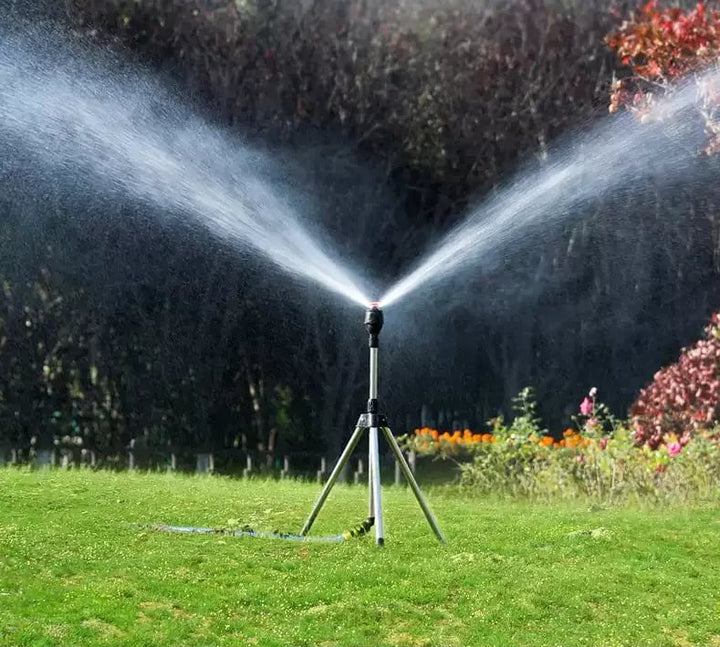 Adjustable 360° automatic garden sprinkler for effortless lawn and plant irrigation & yard maintenance.