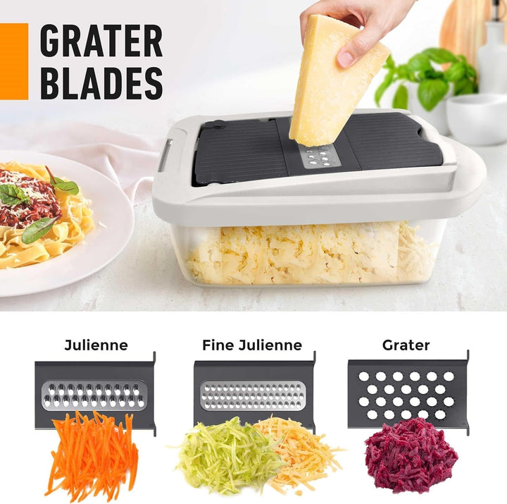 Handheld vegetable slicer with 8 blades, a convenient cooking tool for meals