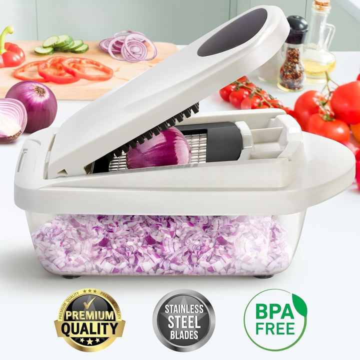 Premium 10-in-1 vegetable slicer, a kitchen gadget for easy meal preparation