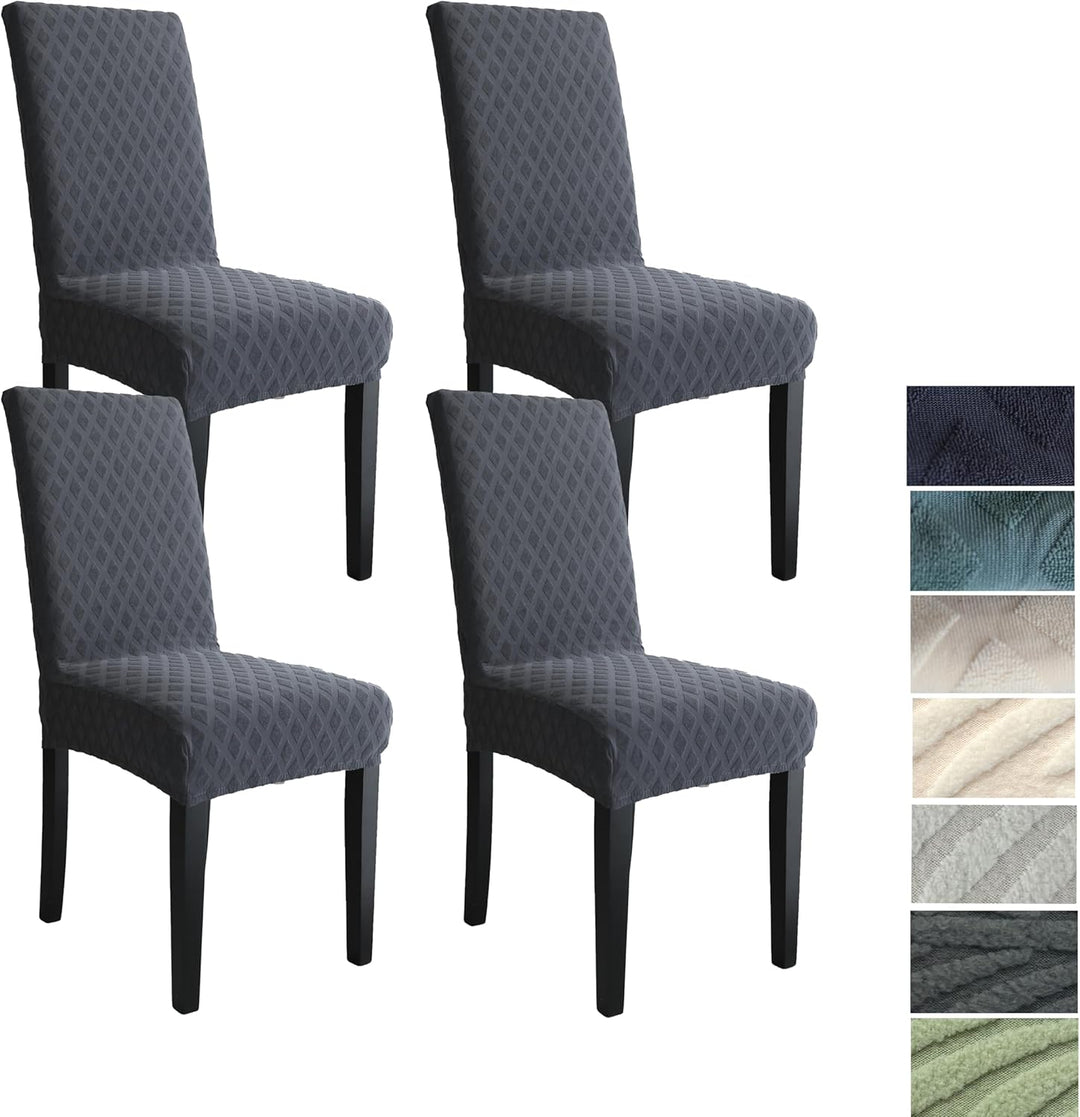 Navy blue Stretch Dining Chair Cover, renews old furniture, spandex ChairGuard