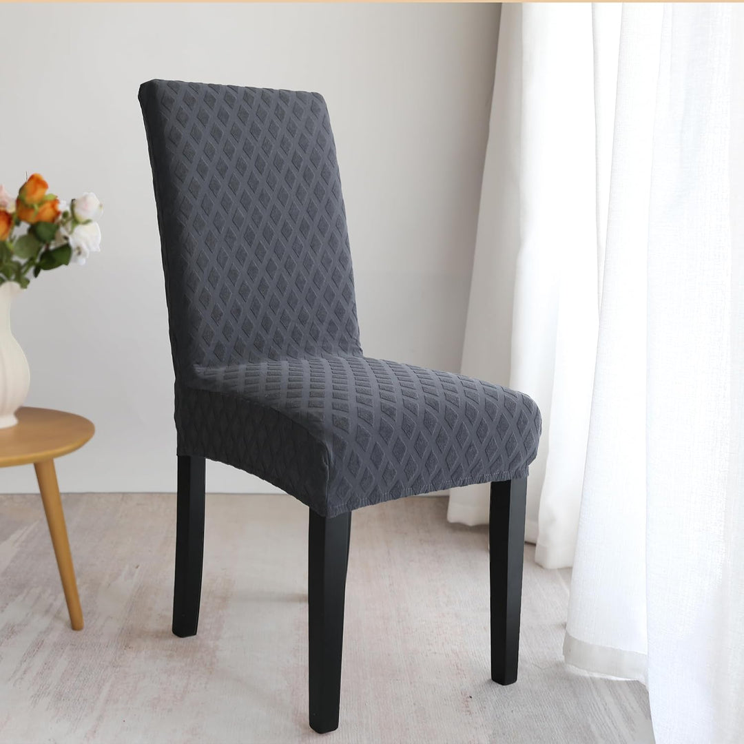 Beige Universal Dining Chair Cover, elastic fit, machine washable, ChairGuard
