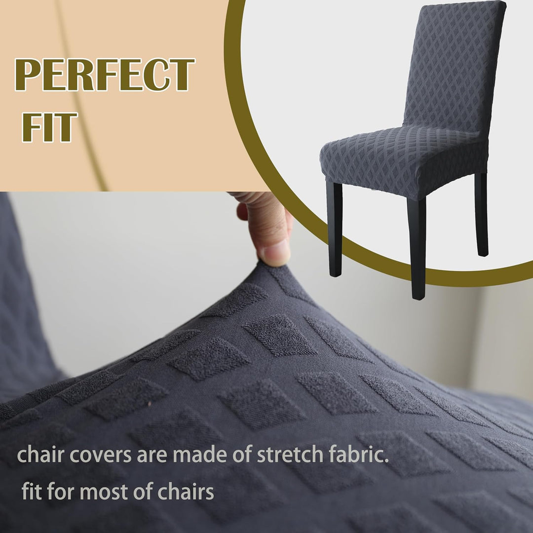 White Universal Dining Chair Slipcover, modern design, easy installation ChairGuard