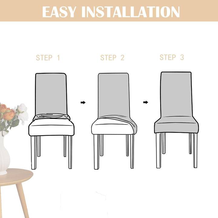 Brown Universal Chair Cover with elastic band, enhances decor, ChairGuard