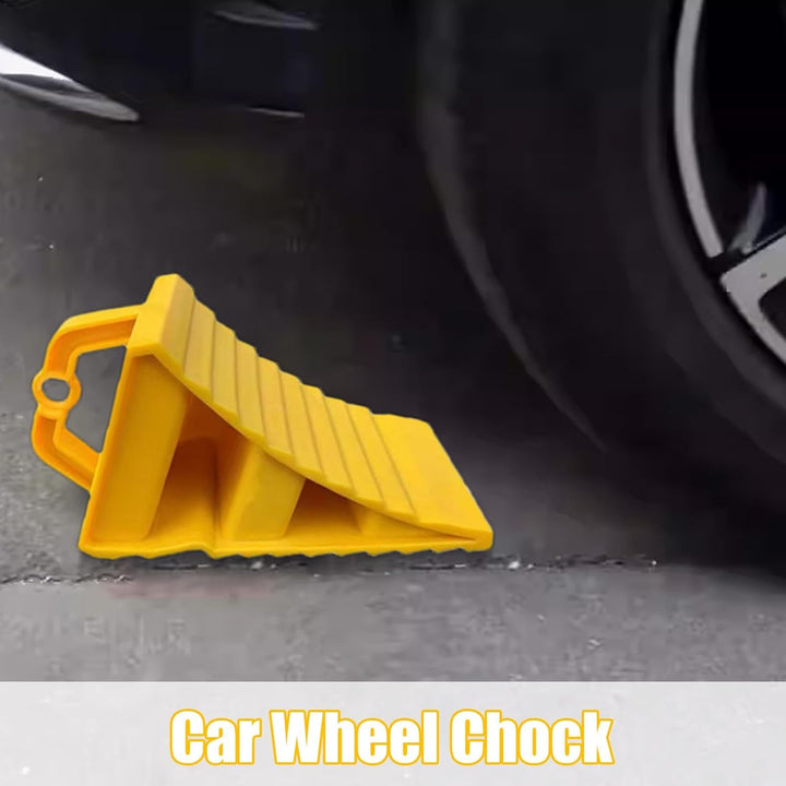 Unisex black Griptura wheel chocks, ideal automotive gear for securing cars, trucks, and trailers during parking.