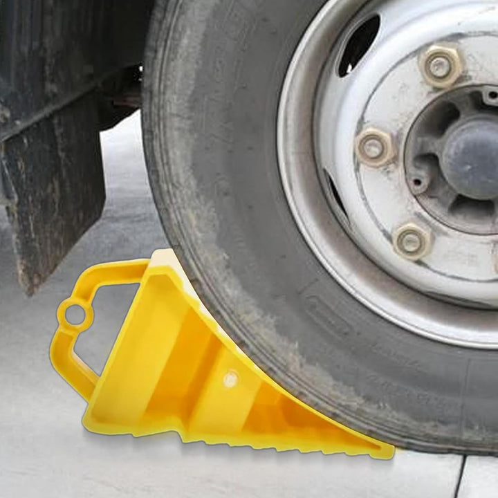Pair of Griptura non-slip wheel chocks, providing ultimate stability for vehicles & trailers on inclines.