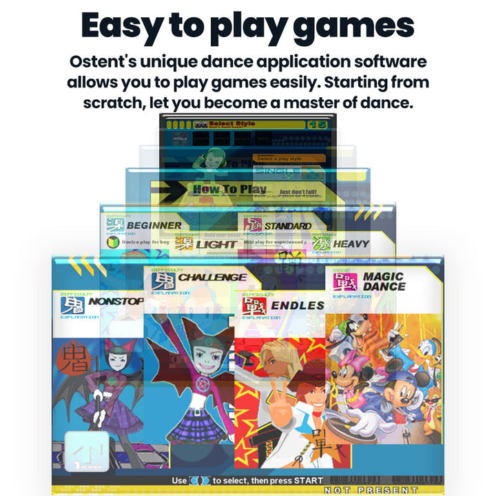 GroovePlay interactive dance mat set up for home entertainment. Electronic dance game for active play, kids & adults.