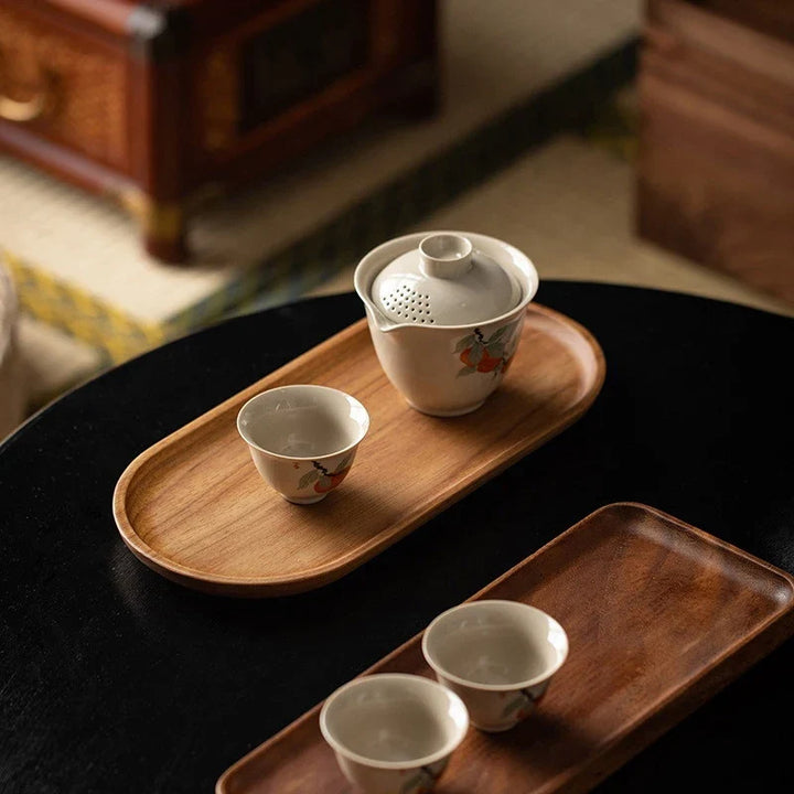 Handcrafted wooden tray, a unique rustic home decor piece and ideal gift.