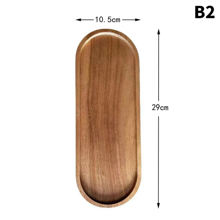 Decorative handcrafted wooden tray for serving coffee or enhancing rustic home decor.