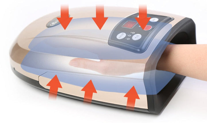 Therapeutic HandEase device, ideal for daily hand care and relaxation, shown in a clean product shot.