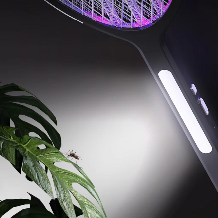 Electric mosquito swatter with modern Type-C charging. Rechargeable bug zapper for convenient pest control.