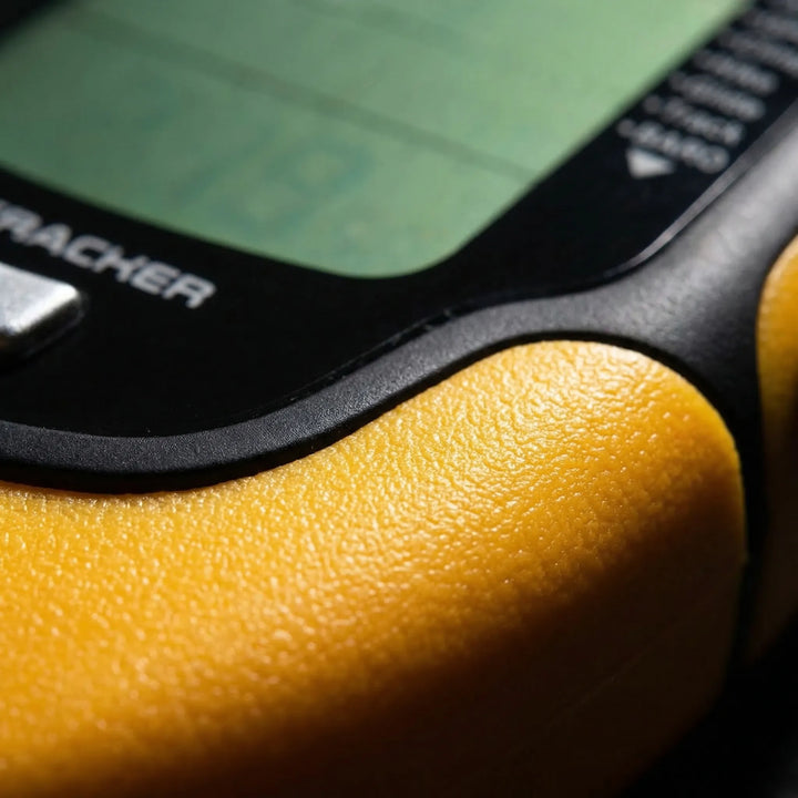 Rugged outdoor handheld GPS navigation device with compass, altimeter, thermometer. Essential hiking & camping tool.
