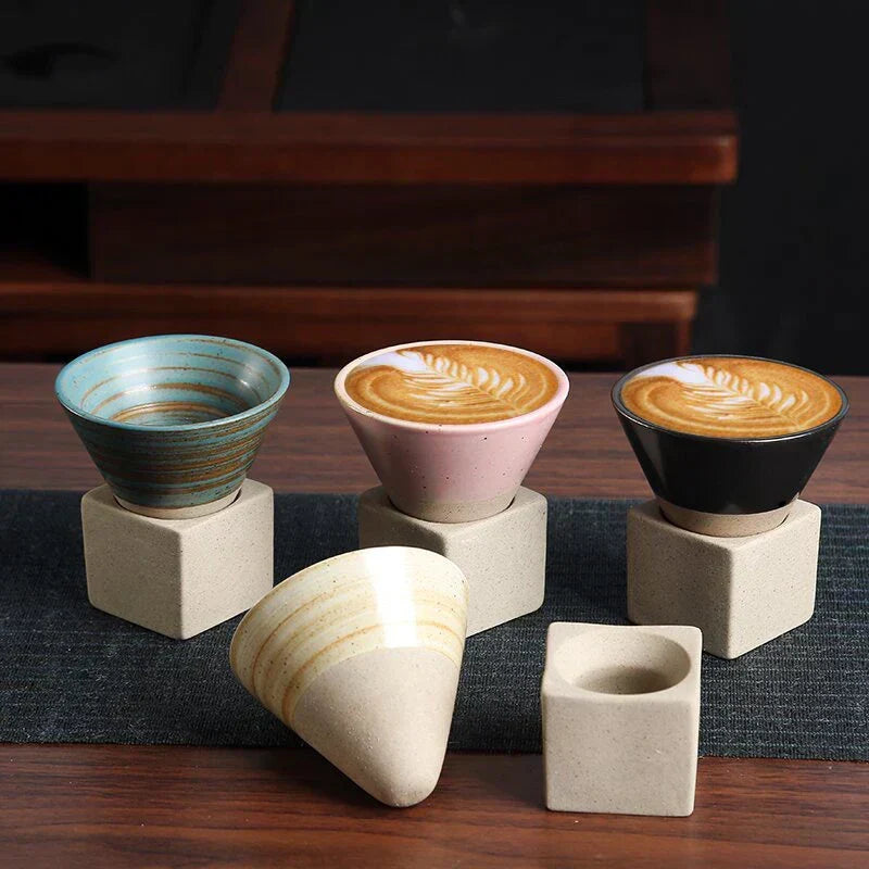 Artisan handmade Japanese tea cup & coffee mug, durable porcelain ceramic, perfect gift idea.