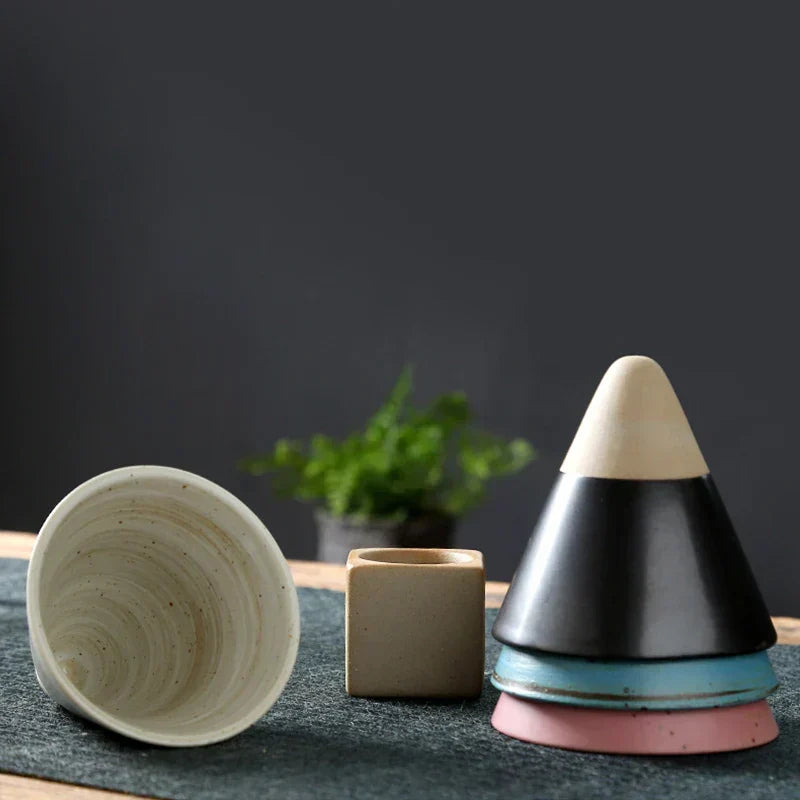 Beautiful handmade Japanese tea cup, artisan ceramic porcelain mug, ideal for coffee lovers.