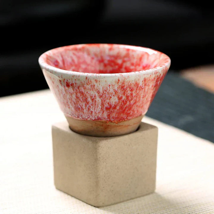 Handcrafted Japanese porcelain tea cup, artisan coffee mug, elegant ceramic drinkware, gift.
