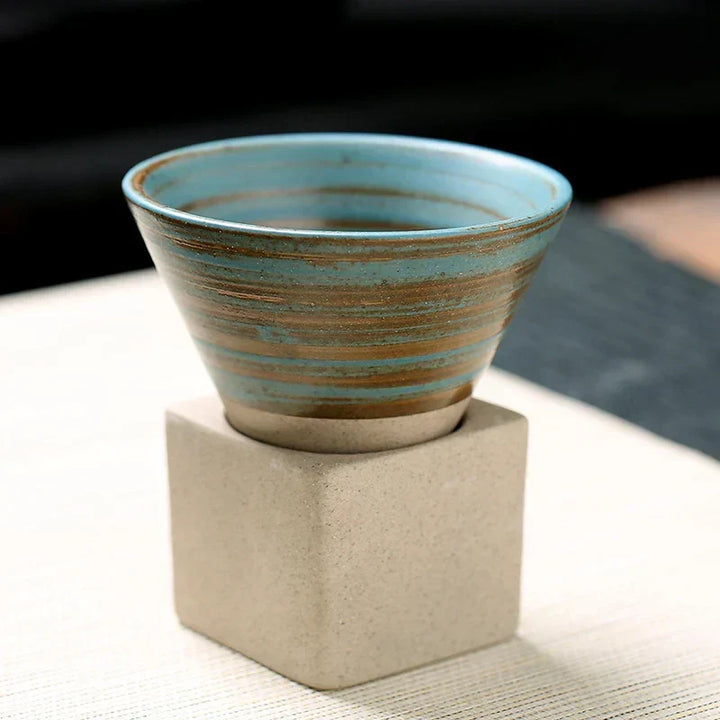 Artisan ZenCraft handmade Japanese porcelain coffee mug, unique ceramic tea cup, home decor.