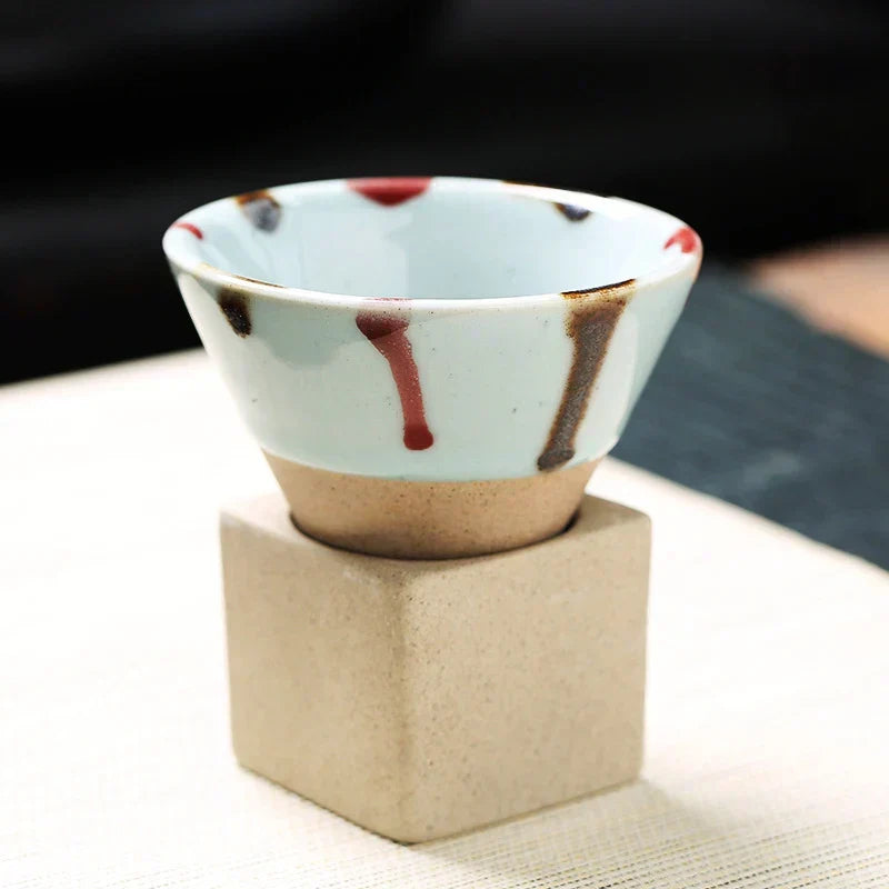 High-quality handmade Japanese tea cup, artisan porcelain coffee mug, durable ceramic drinkware.