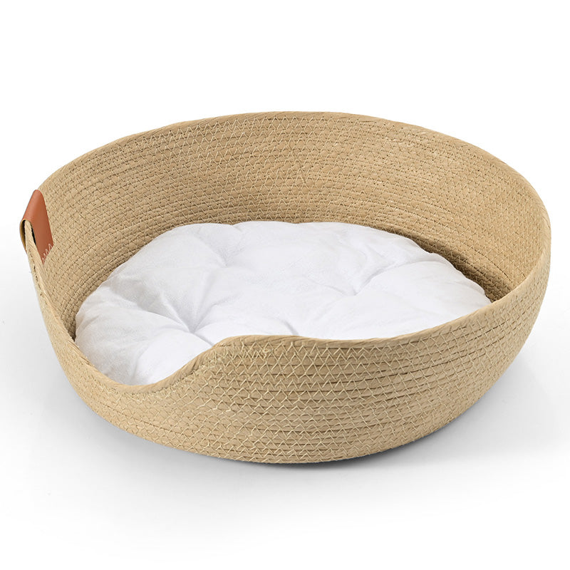 LuxeSnooze handmade washable cat bed, ultimate comfort & durability for happy pets.
