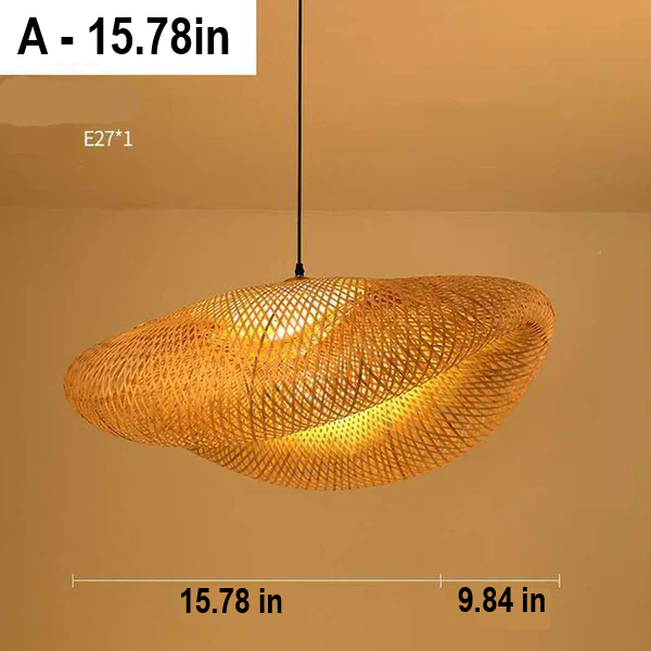 Woven Rattan Ceiling Fixture: Handcrafted pendant lamp, unique natural home lighting solution.