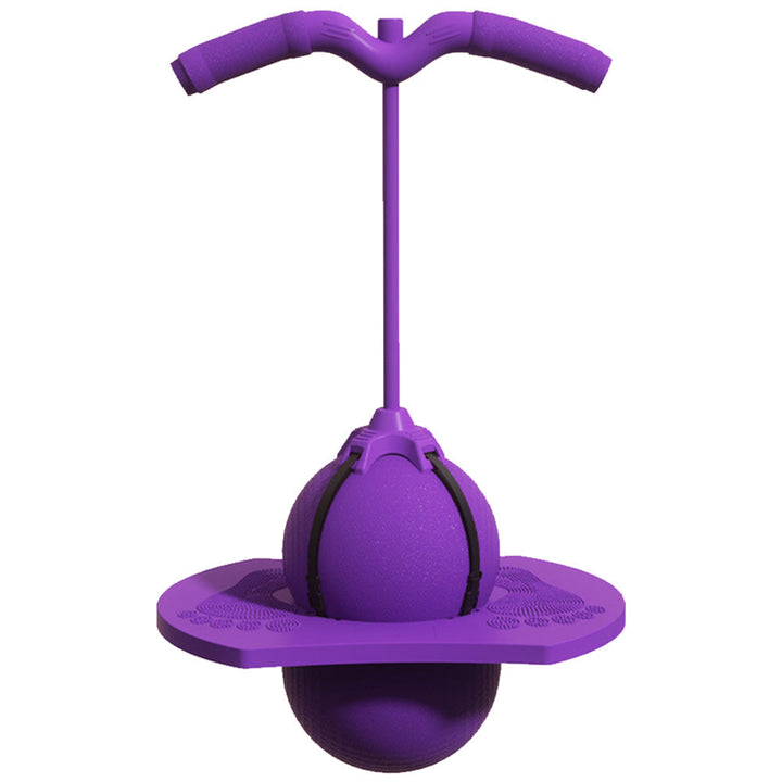 Kids' green jump ball toy for active outdoor play, promoting balancing skills and physical development.
