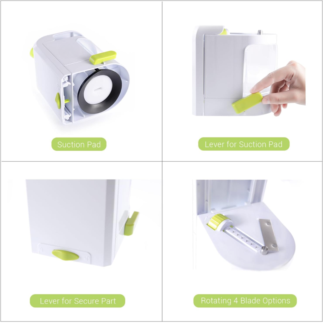 Modern kitchen gadget: a 4-in-1 heavy-duty vegetable slicer for creating various healthy meals.