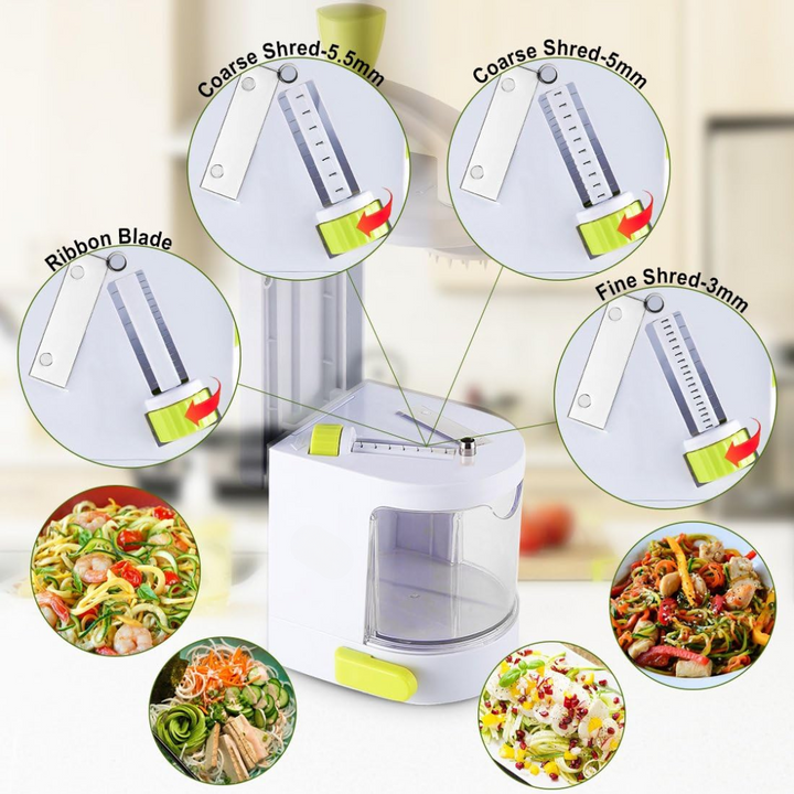 Enjoy healthy eating with this versatile 4-in-1 vegetable spiralizer, great for making salads and sides.