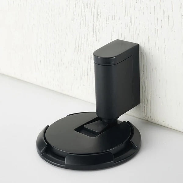 Modern heavy duty door stopper. Adjustable design secures doors & protects walls in homes & offices.