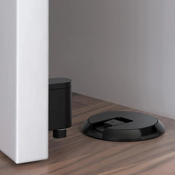 Adjustable door stopper with strong grip, preventing accidental door closures & protecting interior walls.
