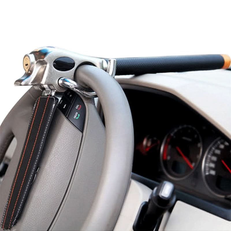 Robust Heavy Duty Anti-Theft Car Steering Wheel Lock. Essential car security accessory for auto safety.