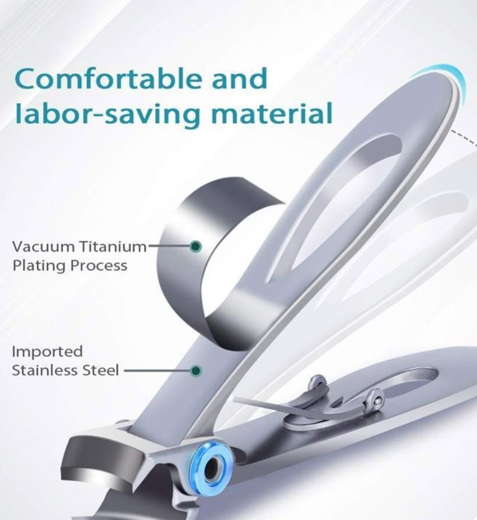 Precision toenail clippers with strong cast steel blades, ideal for trimming thick & ingrown nails.