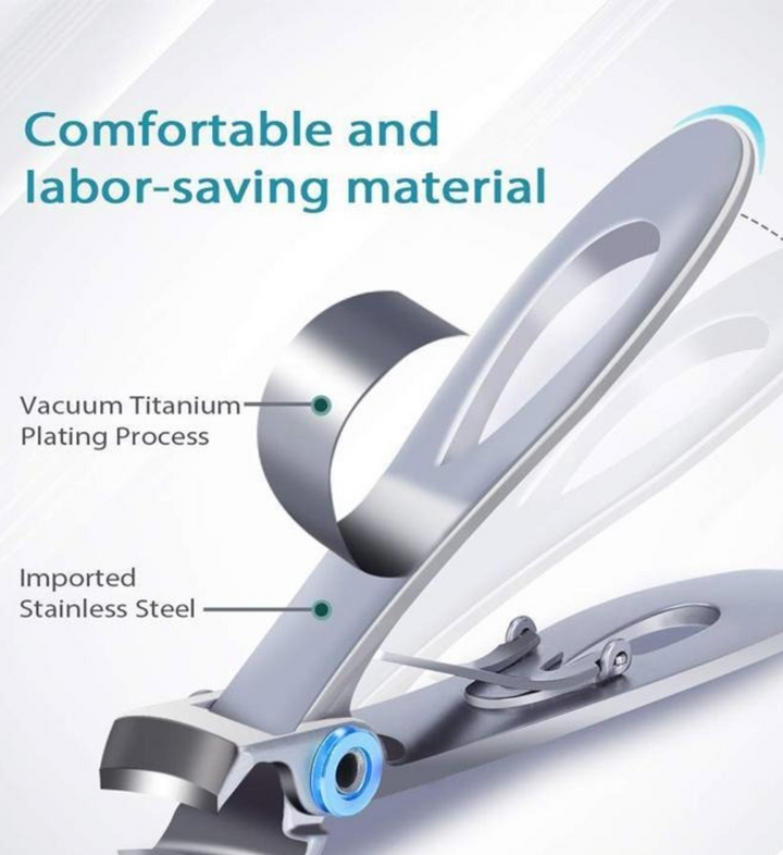 Precision toenail clippers with strong cast steel blades, ideal for trimming thick & ingrown nails.