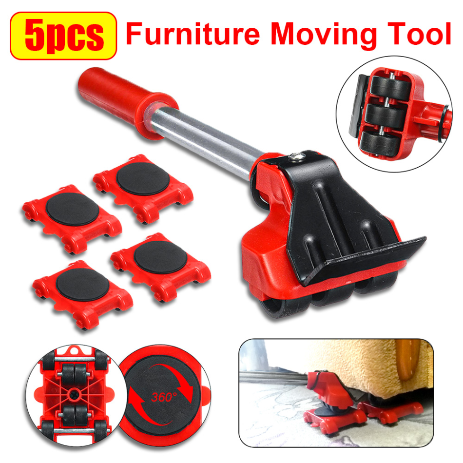 Ergonomic furniture lifter tool from heavy-duty moving kit for easy lifting of appliances & furniture.