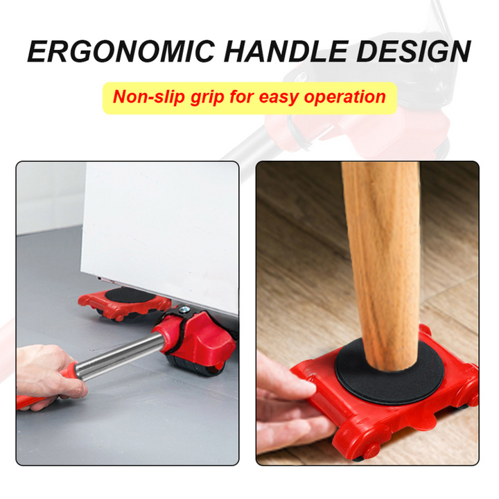 Heavy-duty furniture & appliance mover kit with lifter & wheels for safe, easy lifting & transport.