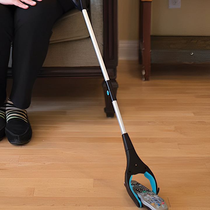 Heavy-duty grabber tool with extended reach for easy, precise pickup of items. Ideal for mobility aid.