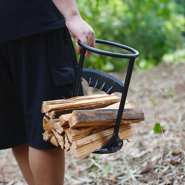Outdoor log splitter wedge, ideal for camping, fireplace wood, & fire pits.