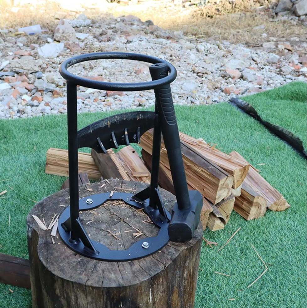 Durable firewood splitter wedge, essential garden tool for tough log splitting tasks.