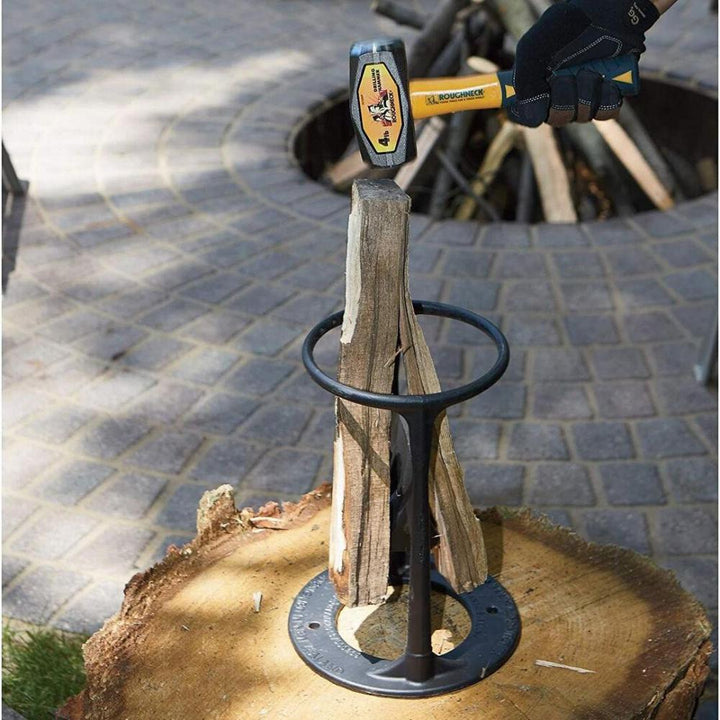 Safe and easy manual log splitter wedge, perfect for preparing firewood.