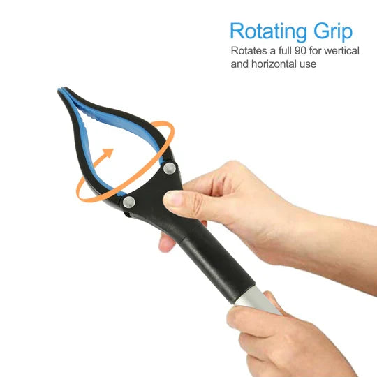 Portable heavy-duty grabber stick, a versatile reach extender. Rotatable gripper tool & mobility aid for daily tasks.
