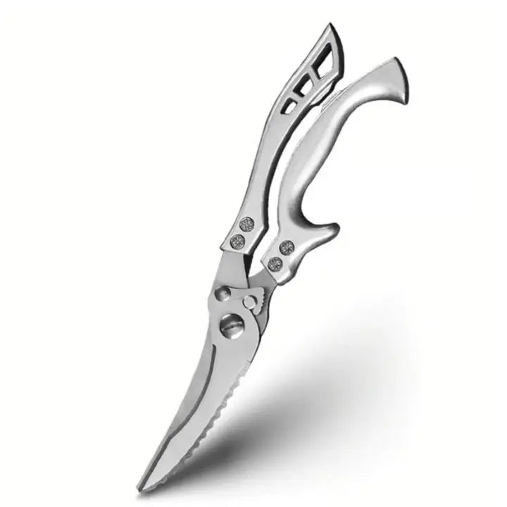 Unisex heavy-duty stainless steel shears, an essential and durable kitchen tool for daily cooking.