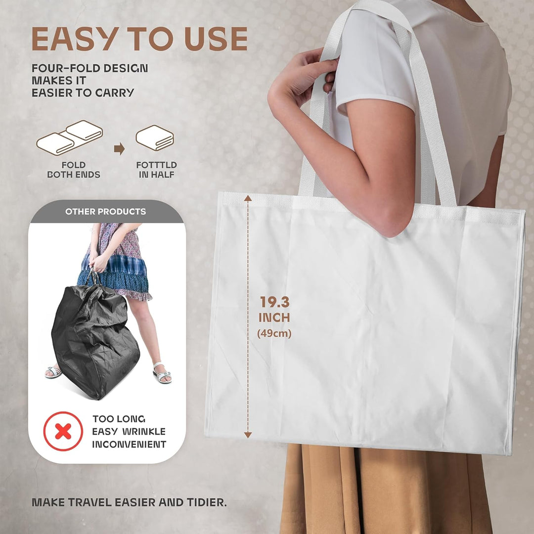 Travel clothes bag, heavy-duty, clear window. Perfect for professional attire & formal wear.