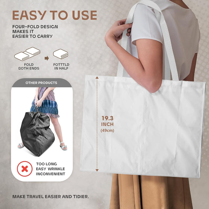 Travel clothes bag, heavy-duty, clear window. Perfect for professional attire & formal wear.