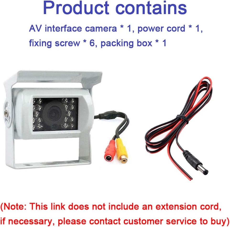 Rugged truck accessory: backup camera with 18 IR LEDs, superior night vision, ideal for large vehicles