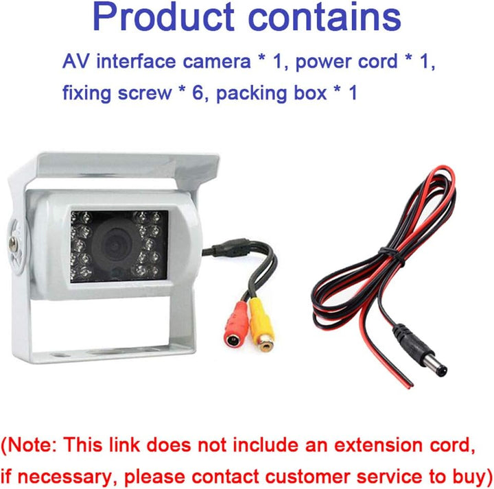 Rugged truck accessory: backup camera with 18 IR LEDs, superior night vision, ideal for large vehicles