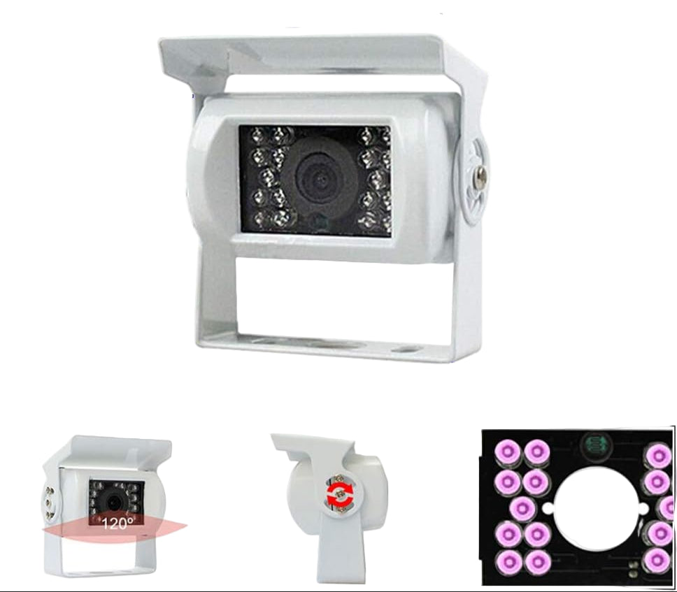 Vehicle safety camera for trucks and RVs, IP68 rated, crystal-clear night vision even in total darkness